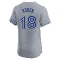 Men's Toronto Blue Jays ＃18 Alan Roden Gray Elite Road Jersey