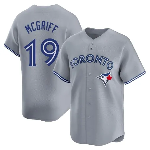 Men's Toronto Blue Jays ＃19 Fred Mcgriff Gray Limited Away Jersey
