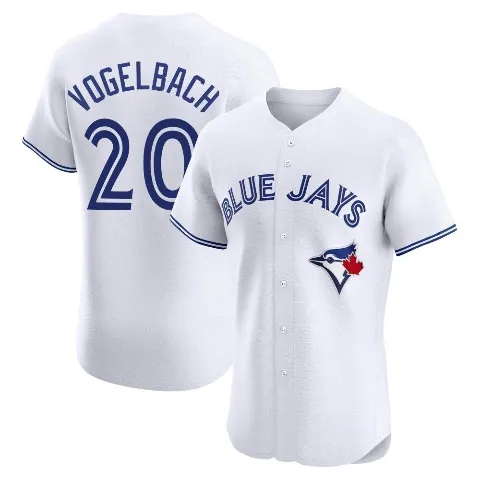 Men's Toronto Blue Jays ＃20 Daniel Vogelbach White Elite Home Jersey