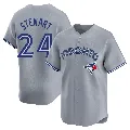 Men's Toronto Blue Jays ＃24 Shannon Stewart Gray Limited Away Jersey