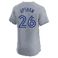Men's Toronto Blue Jays ＃26 Willie Upshaw Gray Elite Road Jersey