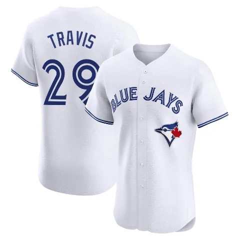 Men's Toronto Blue Jays ＃29 Devon Travis White Elite Home Jersey