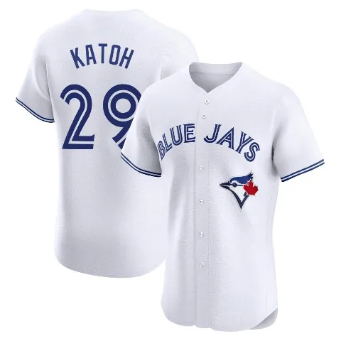 Men's Toronto Blue Jays ＃29 Gosuke Katoh White Elite Home Jersey