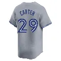 Men's Toronto Blue Jays ＃29 Joe Carter Gray Limited Away Jersey