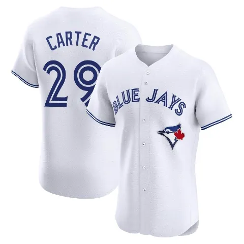 Men's Toronto Blue Jays ＃29 Joe Carter White Elite Home Jersey