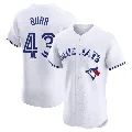 Men's Toronto Blue Jays ＃43 Ryan Burr White Elite Home Jersey