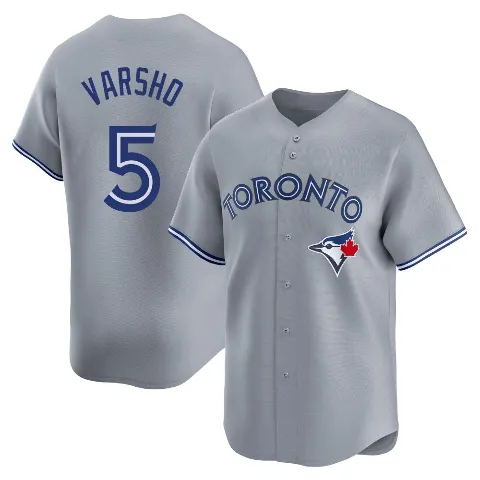 Men's Toronto Blue Jays ＃5 Daulton Varsho Gray Limited Away Jersey