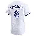 Men's Toronto Blue Jays ＃8 Alex Gonzalez White Elite Home Jersey