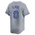 Men's Toronto Blue Jays ＃8 Jonatan Clase Gray Limited Away Jersey