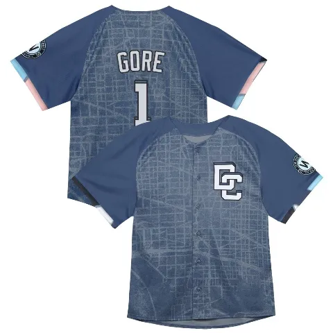 Men's Washington Nationals ＃1 MacKenzie Gore Blue Limited Infant 2025 City Connect Jersey