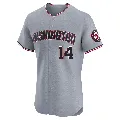 Men's Washington Nationals ＃14 Paul DeJong Gray Elite Road Jersey