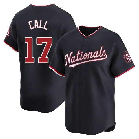Men's Washington Nationals ＃17 Alex Call Navy Limited Alternate Jersey