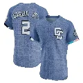 Men's Washington Nationals ＃2 Luis Garcia Jr. Blue Elite 2025 City Connect Jersey
