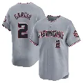 Men's Washington Nationals ＃2 Luis Garcia Jr. Gray Limited Road Jersey