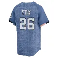 Men's Washington Nationals ＃26 Lucius Fox Blue Limited 2025 City Connect Jersey