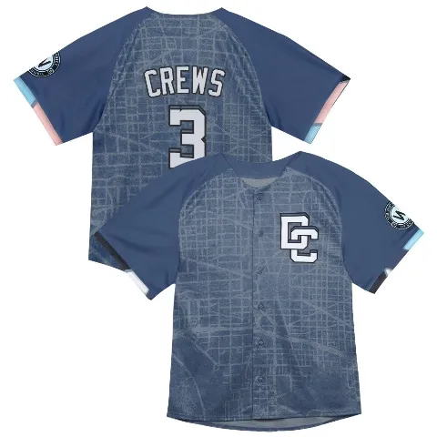 Men's Washington Nationals ＃3 Dylan Crews Blue Limited Infant 2025 City Connect Jersey