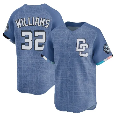 Men's Washington Nationals ＃32 Trevor Williams Blue Limited 2025 City Connect Jersey