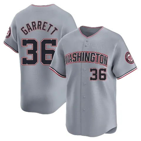 Men's Washington Nationals ＃36 Stone Garrett Gray Limited Road Jersey