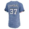 Men's Washington Nationals ＃37 Stephen Strasburg Blue Elite 2025 City Connect Jersey