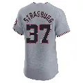 Men's Washington Nationals ＃37 Stephen Strasburg Gray Elite Road Jersey