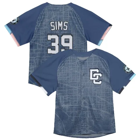 Men's Washington Nationals ＃39 Lucas Sims Blue Limited Infant 2025 City Connect Jersey