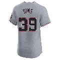 Men's Washington Nationals ＃39 Lucas Sims Gray Elite Road Jersey