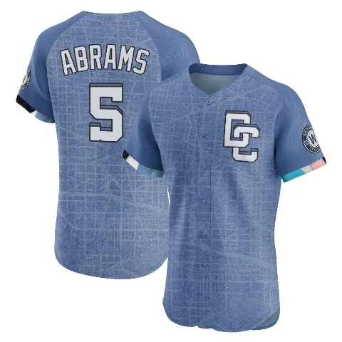 Men's Washington Nationals ＃5 CJ Abrams Blue Elite 2025 City Connect Jersey