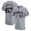 Men's Washington Nationals ＃63 Sean Doolittle Gray Elite Road Jersey