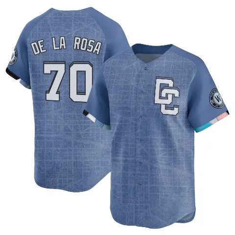 Men's Washington Nationals ＃70 Jeremy De La Rosa Blue Limited 2025 City Connect Jersey