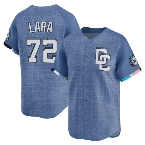 Men's Washington Nationals ＃72 Andry Lara Blue Limited 2025 City Connect Jersey
