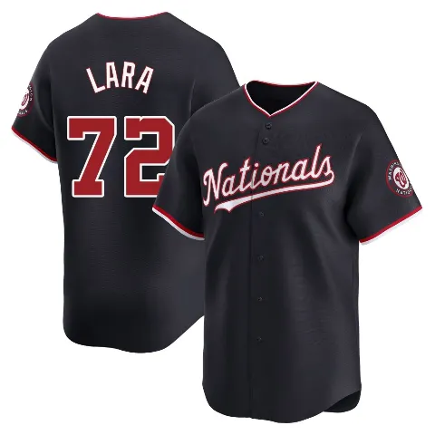 Men's Washington Nationals ＃72 Andry Lara Navy Limited Alternate Jersey