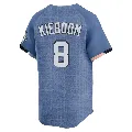 Men's Washington Nationals ＃8 Carter Kieboom Blue Limited 2025 City Connect Jersey