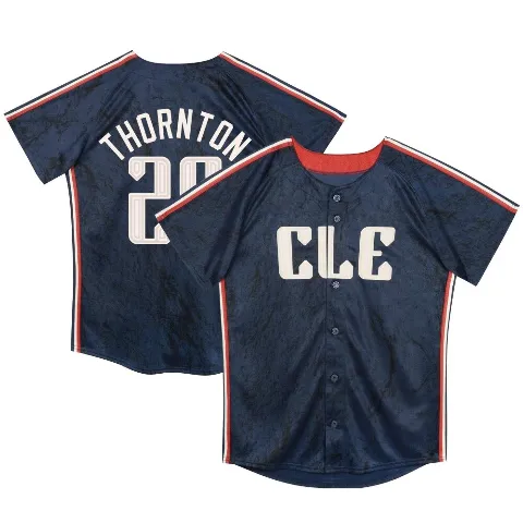 Toddler Cleveland Guardians ＃29 Andre Thornton Navy Limited Preschool & 2024 City Connect Jersey