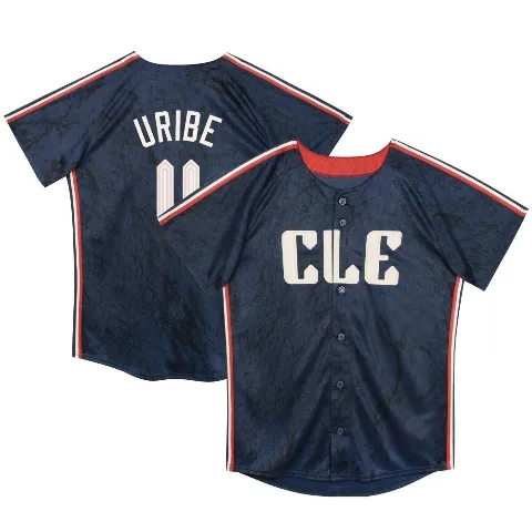 Toddler Cleveland Guardians ＃4 Juan Uribe Navy Limited Preschool & 2024 City Connect Jersey