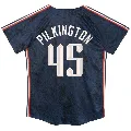 Toddler Cleveland Guardians ＃45 Konnor Pilkington Navy Limited Preschool & 2024 City Connect Jersey