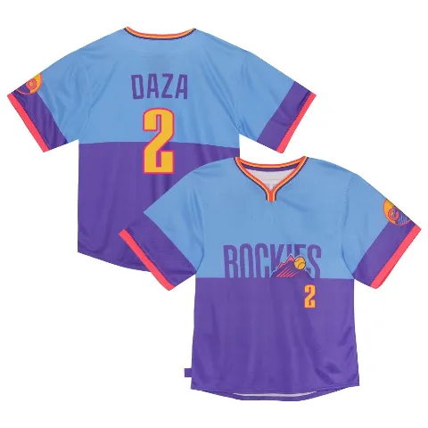 Toddler Colorado Rockies ＃2 Yonathan Daza Purple/Light Limited Blue 2025 City Connect Jersey