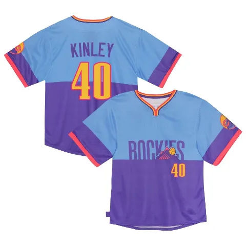 Toddler Colorado Rockies ＃40 Tyler Kinley Purple/Light Limited Blue 2025 City Connect Jersey