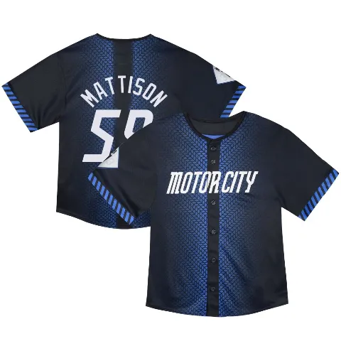 Toddler Detroit Tigers ＃59 Tyler Mattison Blue Limited & Preschool 2024 City Connect Jersey