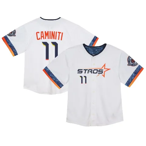 Toddler Houston Astros ＃11 Ken Caminiti White Limited 2025 City Connect Jersey