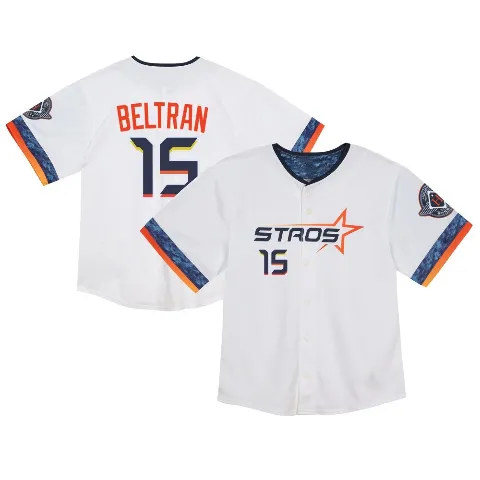 Toddler Houston Astros ＃15 Carlos Beltran White Limited 2025 City Connect Jersey