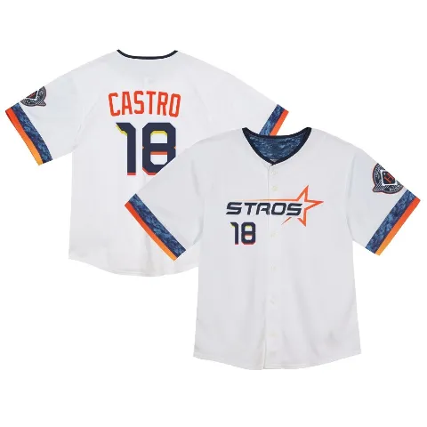 Toddler Houston Astros ＃18 Jason Castro White Limited 2025 City Connect Jersey