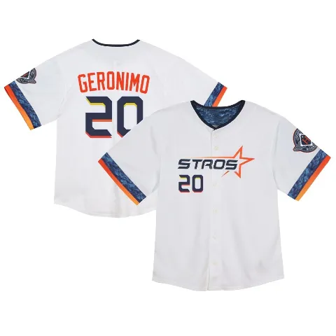 Toddler Houston Astros ＃20 Cesar Geronimo White Limited 2025 City Connect Jersey