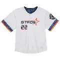 Toddler Houston Astros ＃22 Roger Clemens White Limited 2025 City Connect Jersey