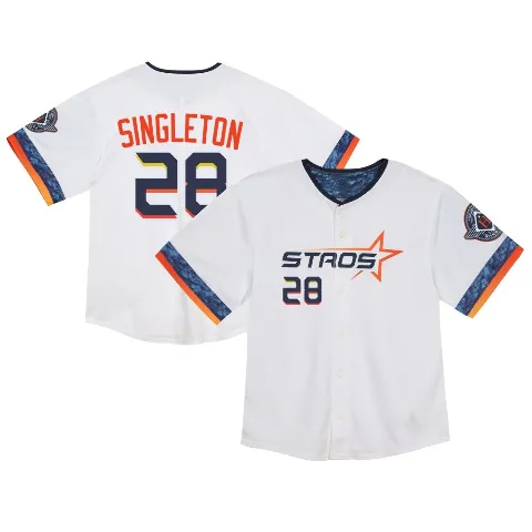 Toddler Houston Astros ＃28 Jon Singleton White Limited 2025 City Connect Jersey