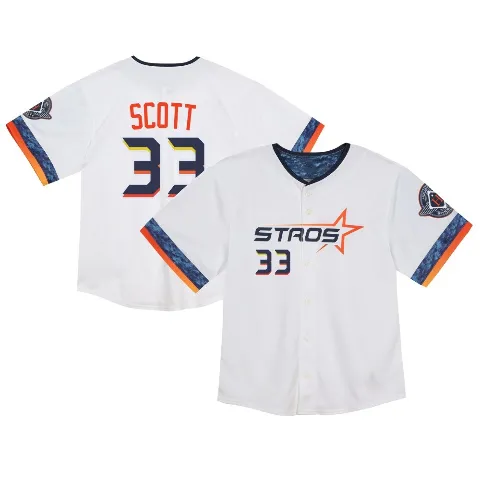 Toddler Houston Astros ＃33 Mike Scott White Limited 2025 City Connect Jersey