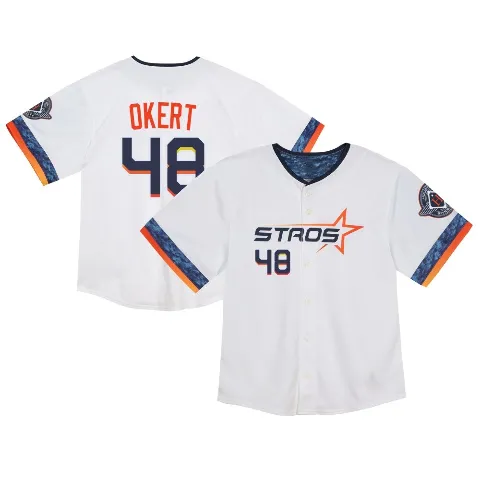 Toddler Houston Astros ＃48 Steven Okert White Limited 2025 City Connect Jersey