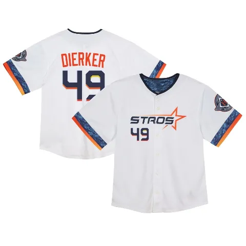 Toddler Houston Astros ＃49 Larry Dierker White Limited 2025 City Connect Jersey