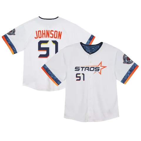 Toddler Houston Astros ＃51 Randy Johnson White Limited 2025 City Connect Jersey