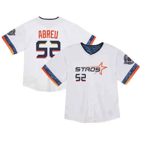 Toddler Houston Astros ＃52 Bryan Abreu White Limited 2025 City Connect Jersey