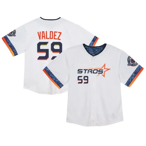Toddler Houston Astros ＃59 Framber Valdez White Limited 2025 City Connect Jersey